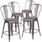 Flash Furniture Clear Metal Counter Stool, 24", PK4 4-XU-DG-TP001B-24-WD-GG - alternate 4